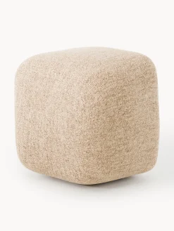 Pouf alto in bouclé Wolke