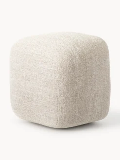Pouf alto in bouclé Wolke