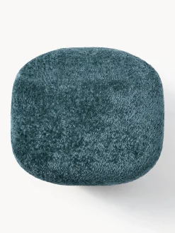 Pouf alto in teddy bouclé Wolke