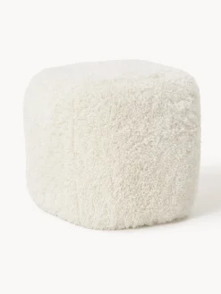Pouf alto in teddy Wolke