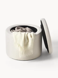 Pouf con spazio contenitore aggiuntivo Alida
