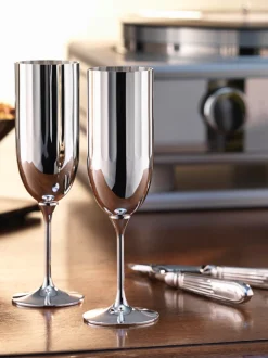 Scatola portaoggetti fatto a mano con flute da champagne Belvedere, set di 5