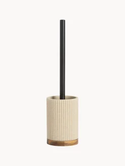 Scopino bagno con dettaglio in legno Laura