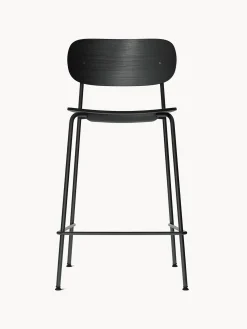 Sedia alta in metallo e legno Co