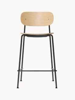 Sedia alta in metallo e legno Co