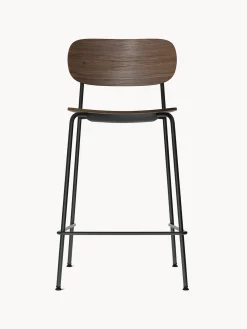 Sedia alta in metallo e legno Co