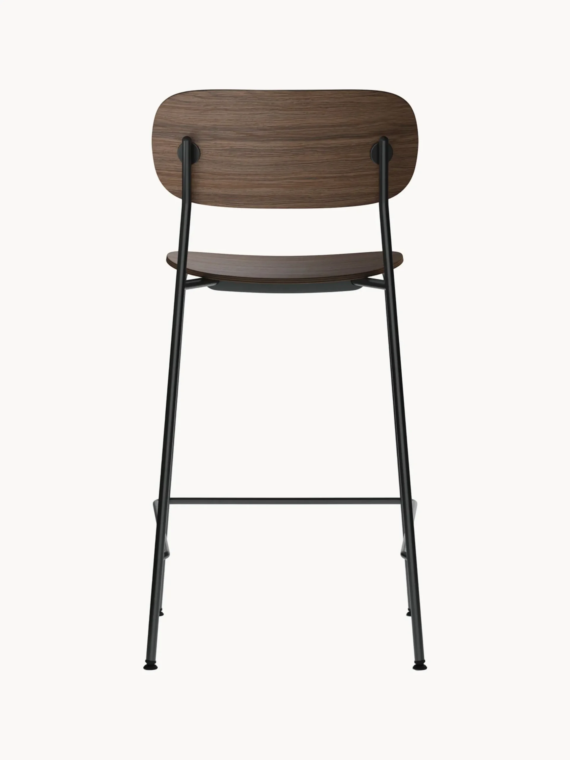 Sedia alta in metallo e legno Co