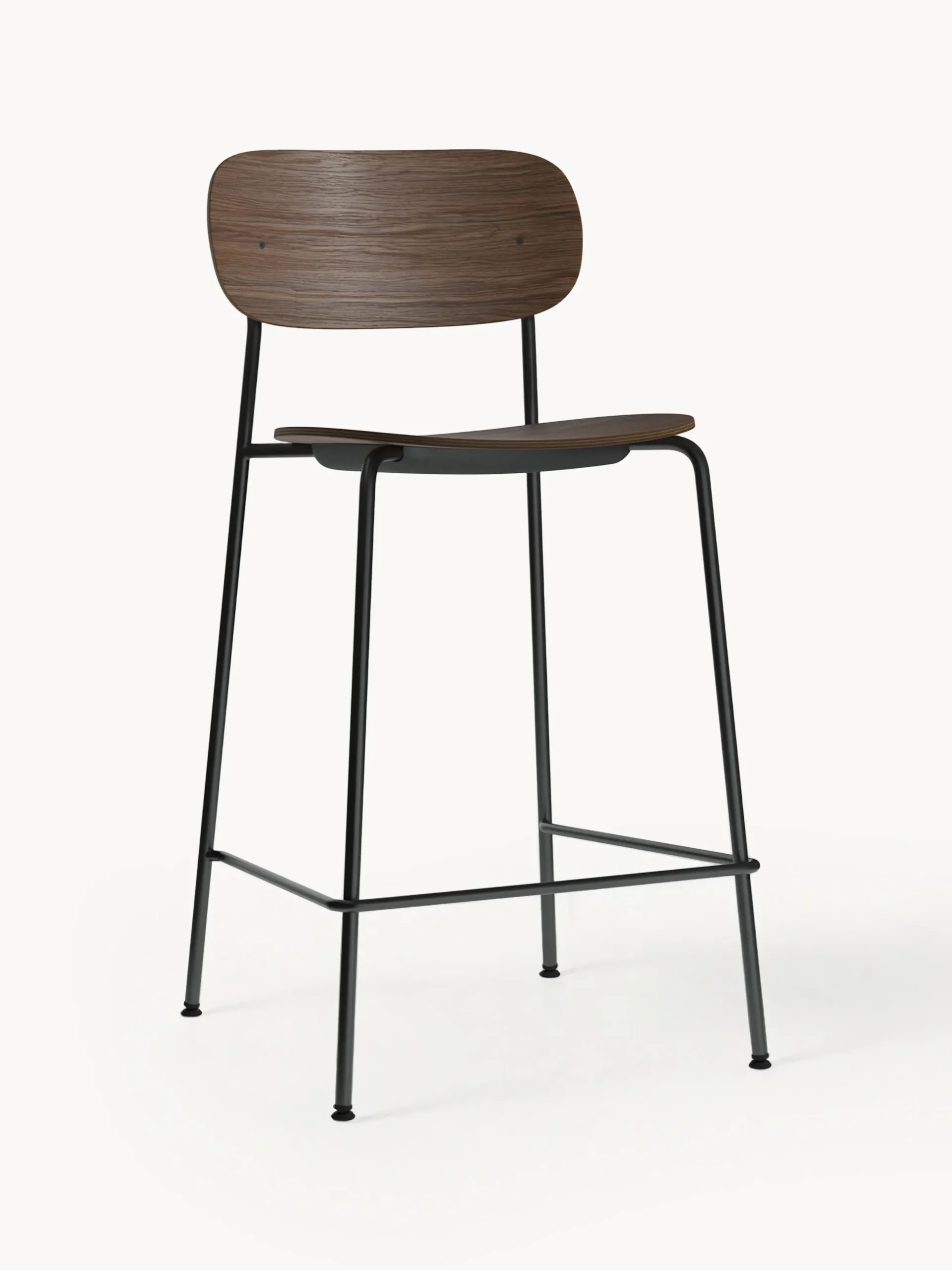 Sedia alta in metallo e legno Co