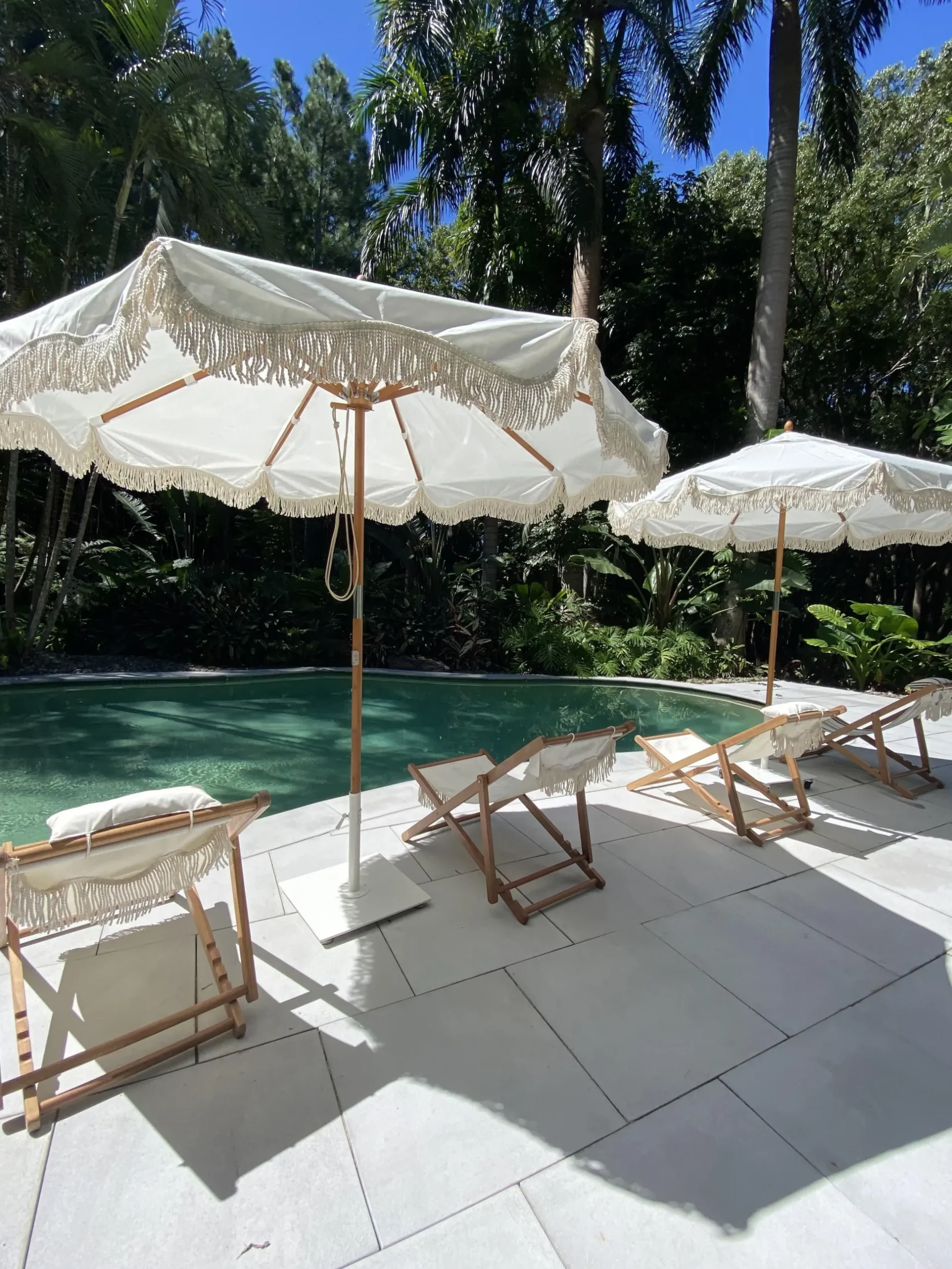 Sedia a sdraio pieghevole con frange Sling