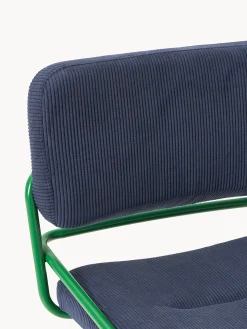 Sedia cantilever in velluto a coste Don