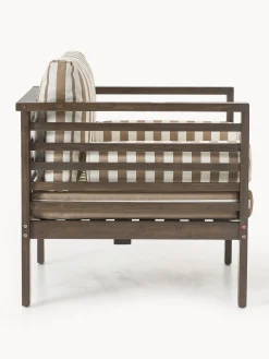 Sedia con braccioli da giardino in legno di acacia Bo