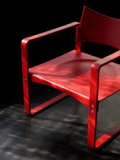 Sedia con braccioli da pranzo Series 270 F, Design Verner Panton