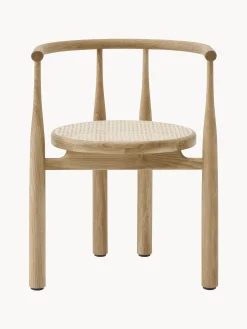 Sedia con braccioli in legno di quercia Bukowski
