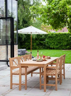 Sedia da giardino in legno di teak Rosenborg