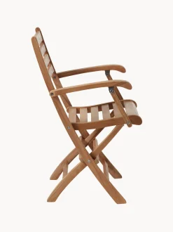 Sedia da giardino pieghevole in legno di teak con braccioli York