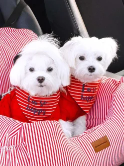 Seggiolino auto per animali domestici con cintura di sicurezza Premium, varie misure