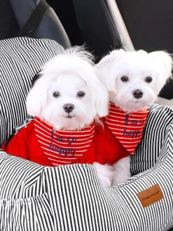 Seggiolino auto per animali domestici con cintura di sicurezza Premium, varie misure