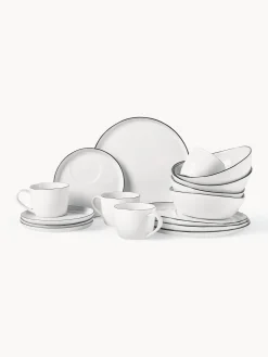 Servizio da tavola in porcellana fatto a mano Salt, 4 persone (16 pz)