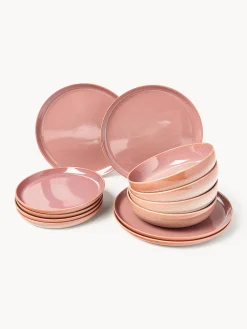 Servizio di piatti con smalto reattivo Havana, 4 persone (12 pz)