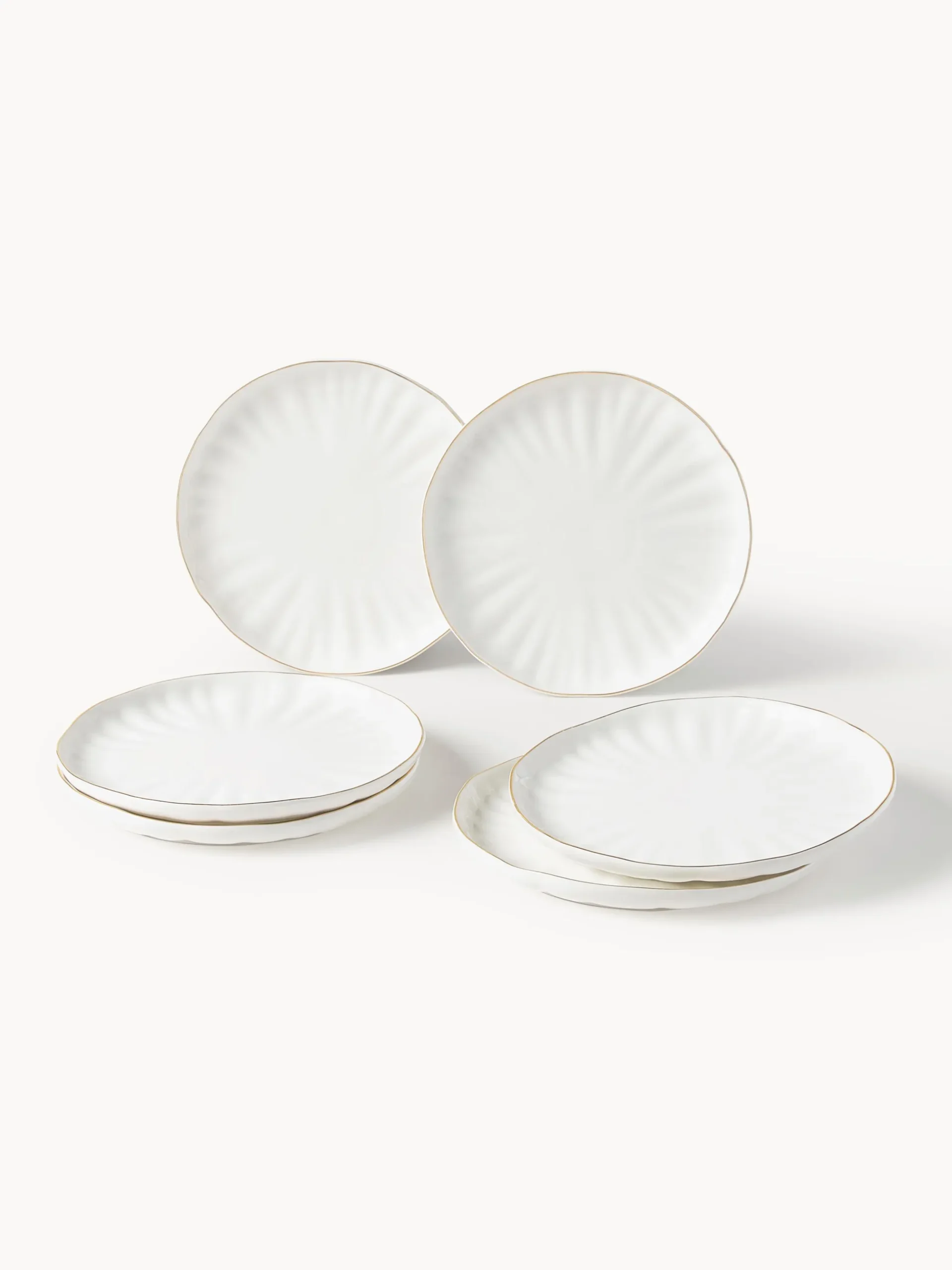 Servizio di stoviglie in porcellana con rilievo Sali, 6 persone (30 pz)