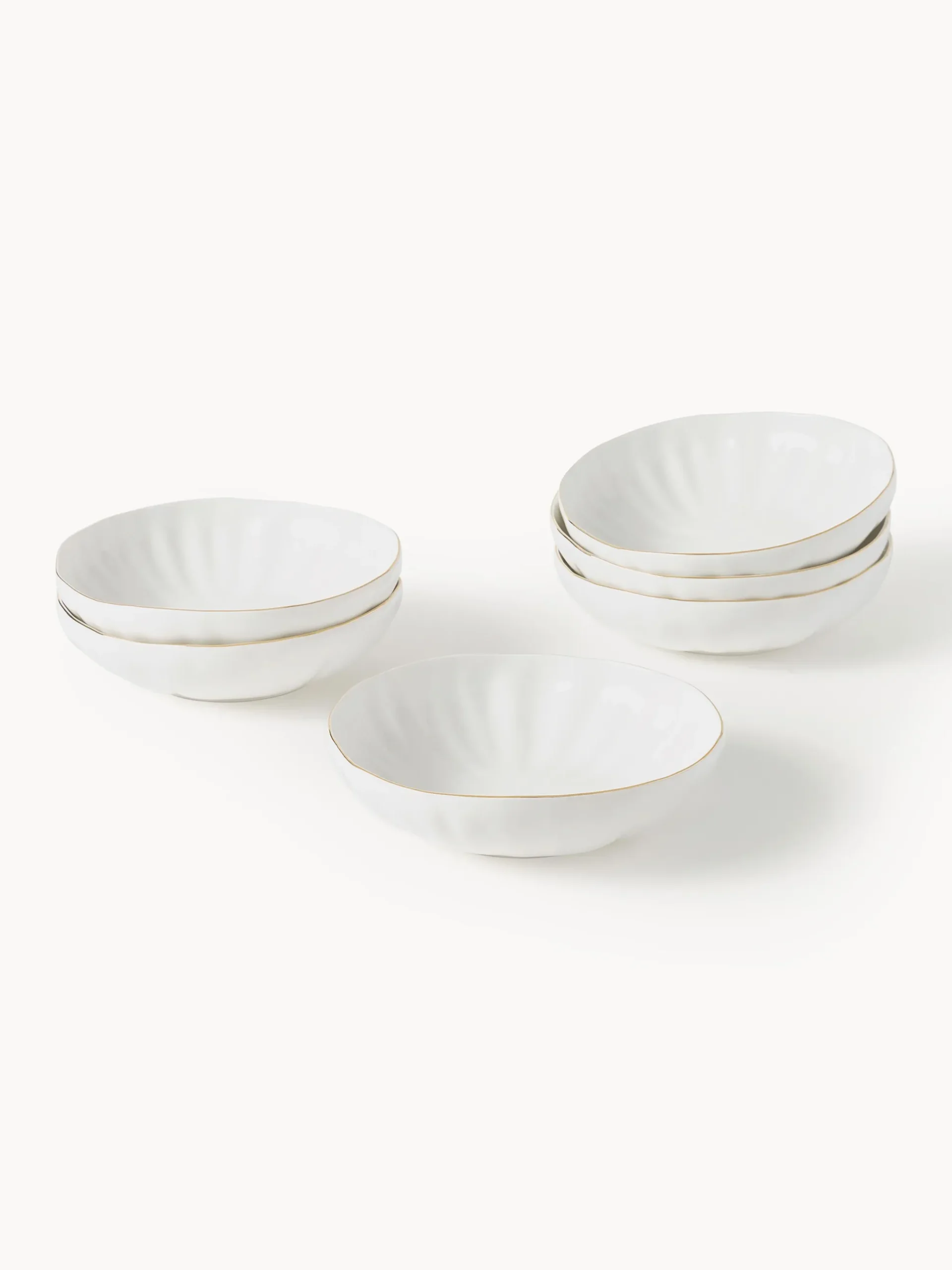 Servizio di stoviglie in porcellana con rilievo Sali, 6 persone (30 pz)