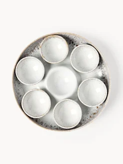 Set di 7 ciotole per salse fatte a mano con ciotola da portata Danza