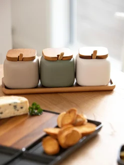 Set di contenitori con vassoio Essentials 4 pz