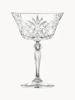 Set di 6 coppe champagne in cristallo Melodia