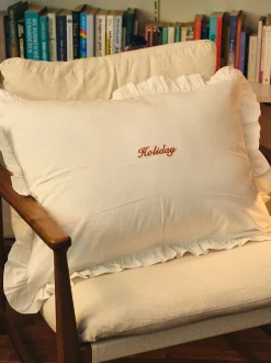Set di 2 federe in cotone con volant Holiday