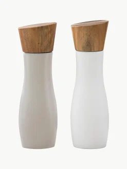 Set di macina sale e pepe con coperchio in legno di acacia Essentials 2 pz
