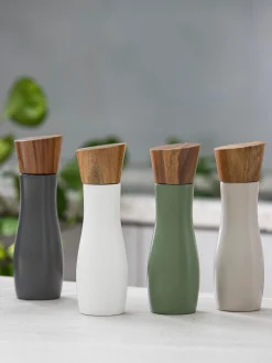 Set di macina sale e pepe con coperchio in legno di acacia Essentials 2 pz