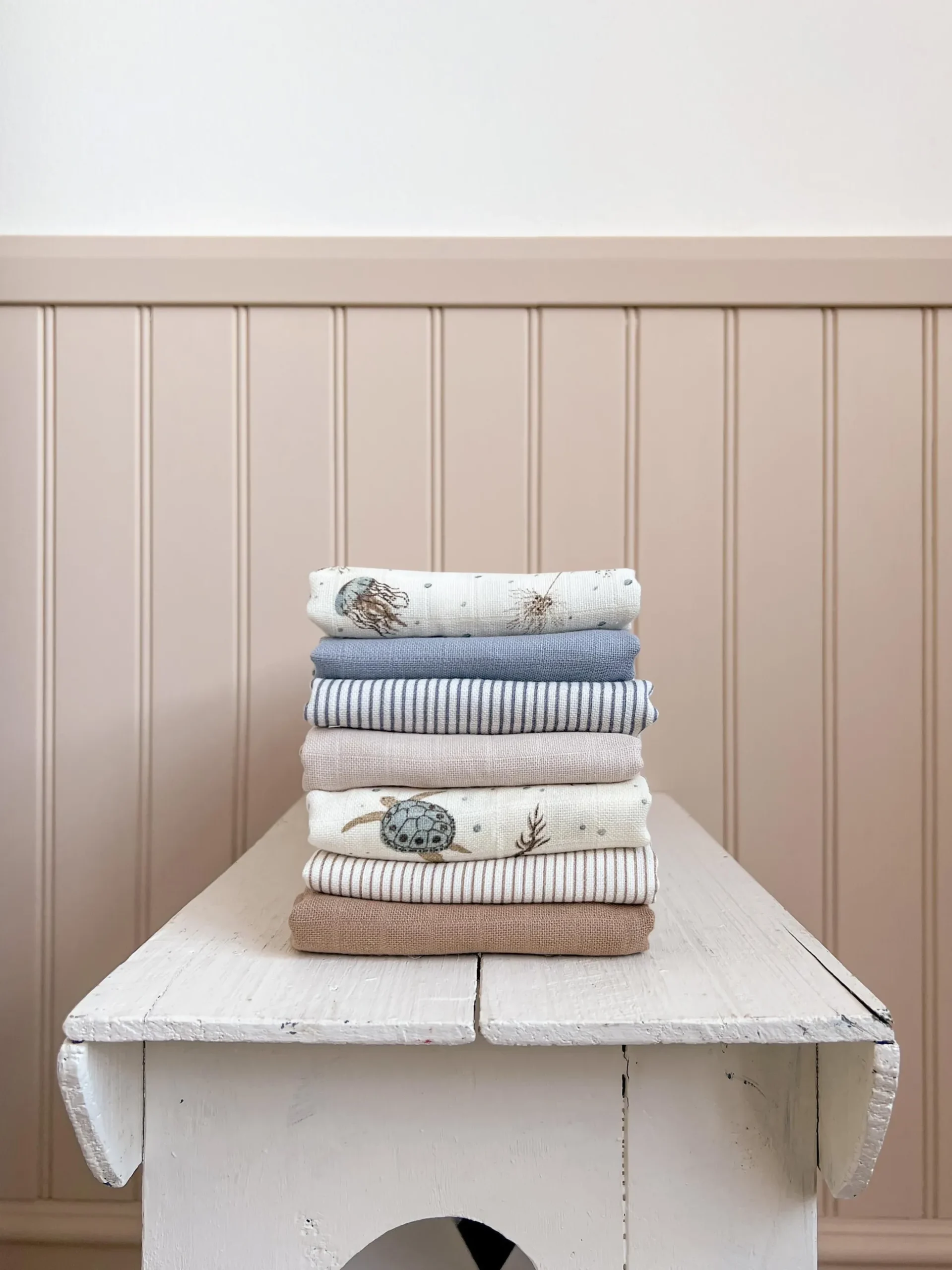 Set di 3 panni in cotone organico Camel