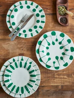 Set di 3 piatti da colazione dipinti a mano Linora