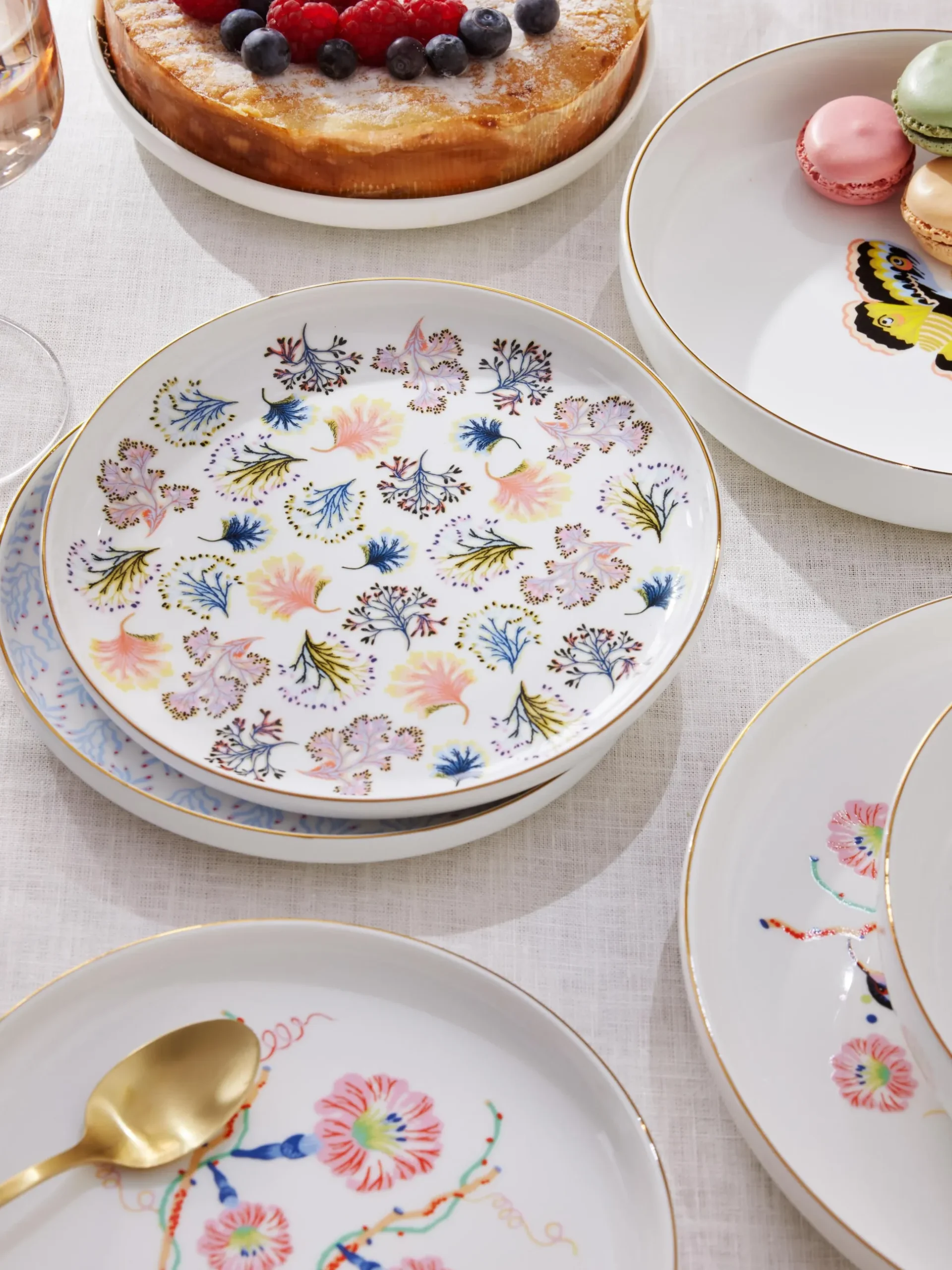 Set di 4 piatti da colazione Flamboyant