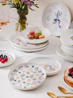 Set di 4 piatti da colazione Flamboyant