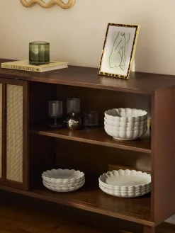 Set di 4 piatti fondi a forma di fiore Sabina