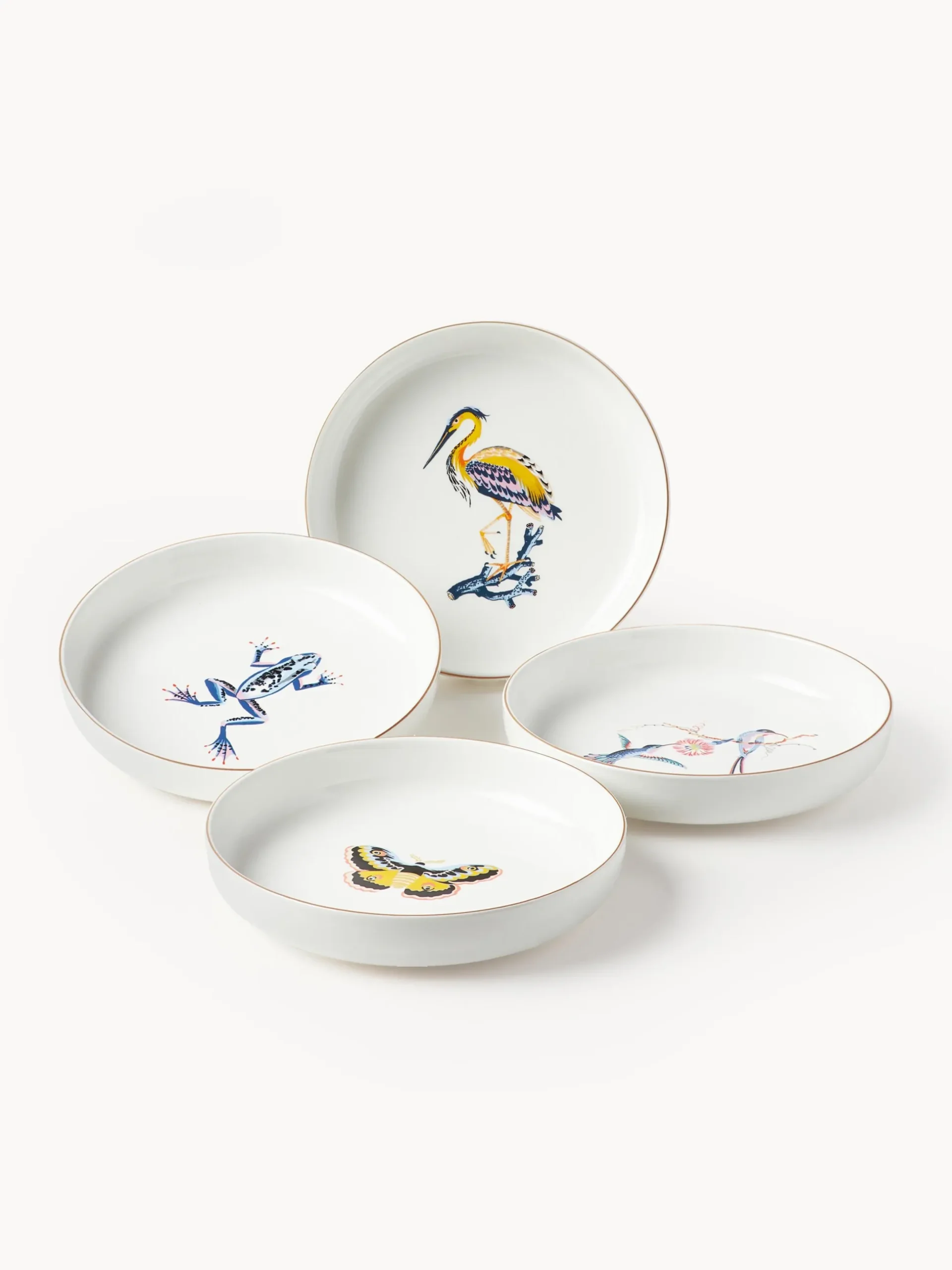 Set di 4 piatti per pasta Flamboyant