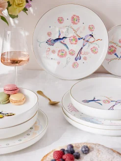 Set di 4 piatti per pasta Flamboyant