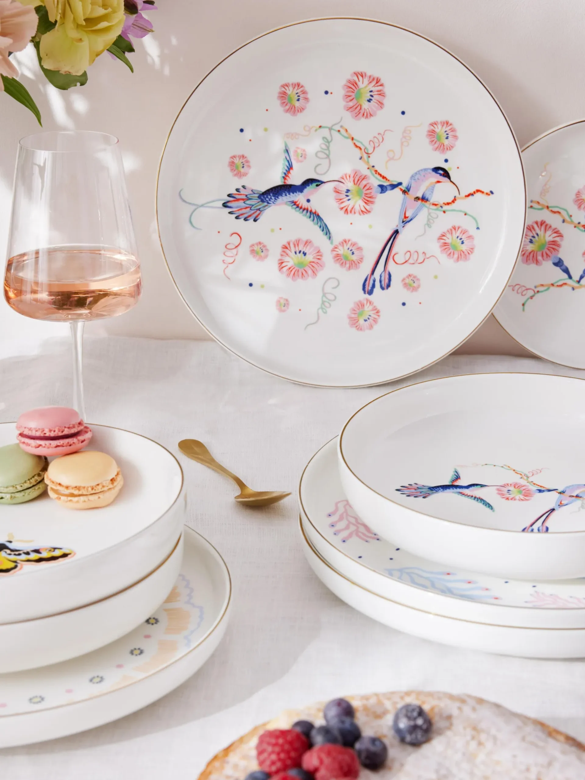 Set di 4 piatti per pasta Flamboyant