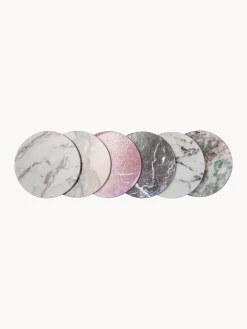 Set di 6 sottobicchieri in sughero effetto marmo Cara