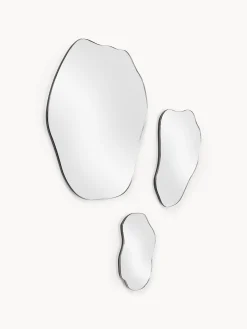 Set di 3 specchi da parete dalla forma organica senza cornice Lia