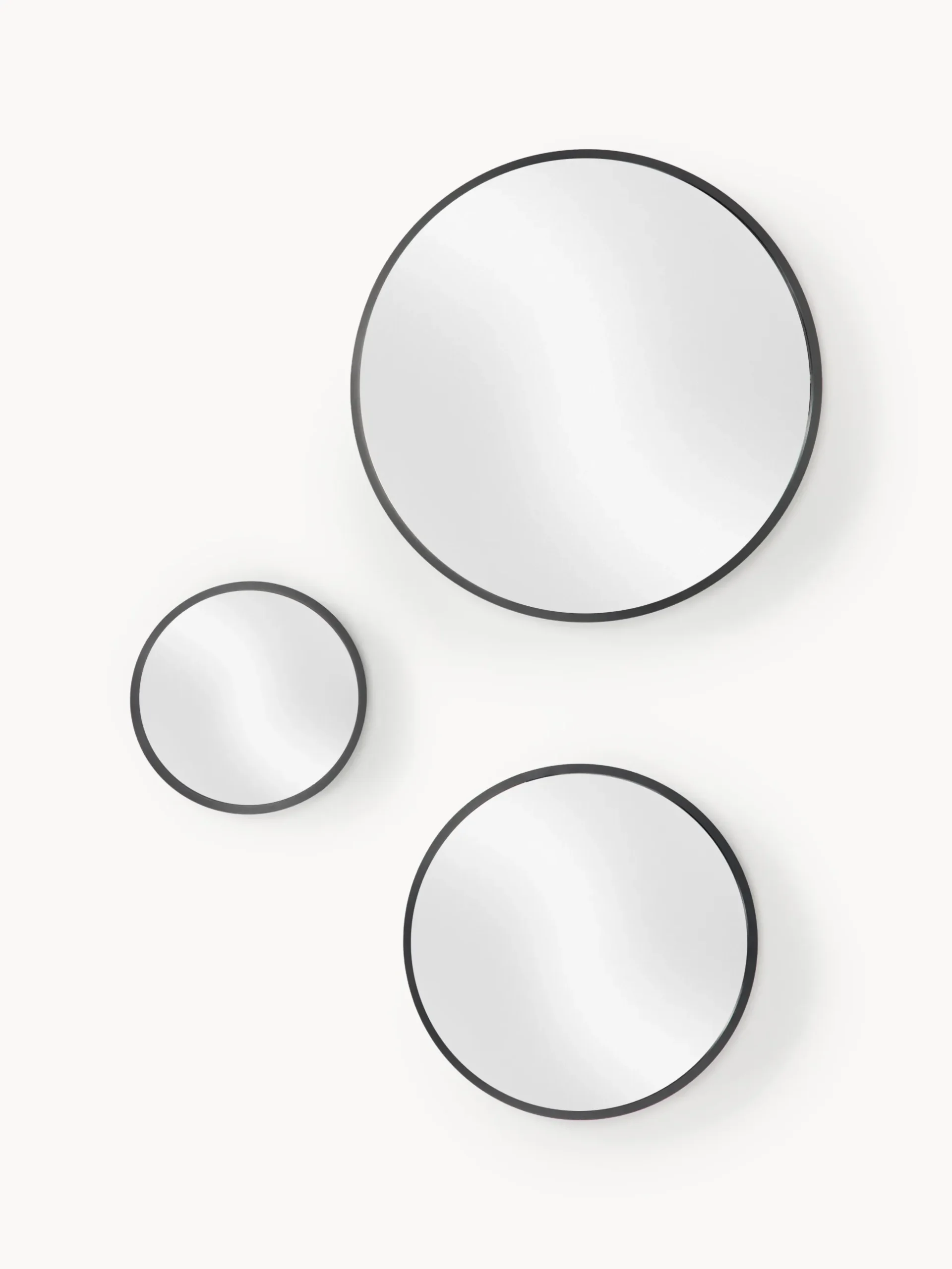 Set di 3 specchi rotondi da parete Ida