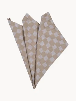 Set di 2 tovaglioli in cotone organico Checki