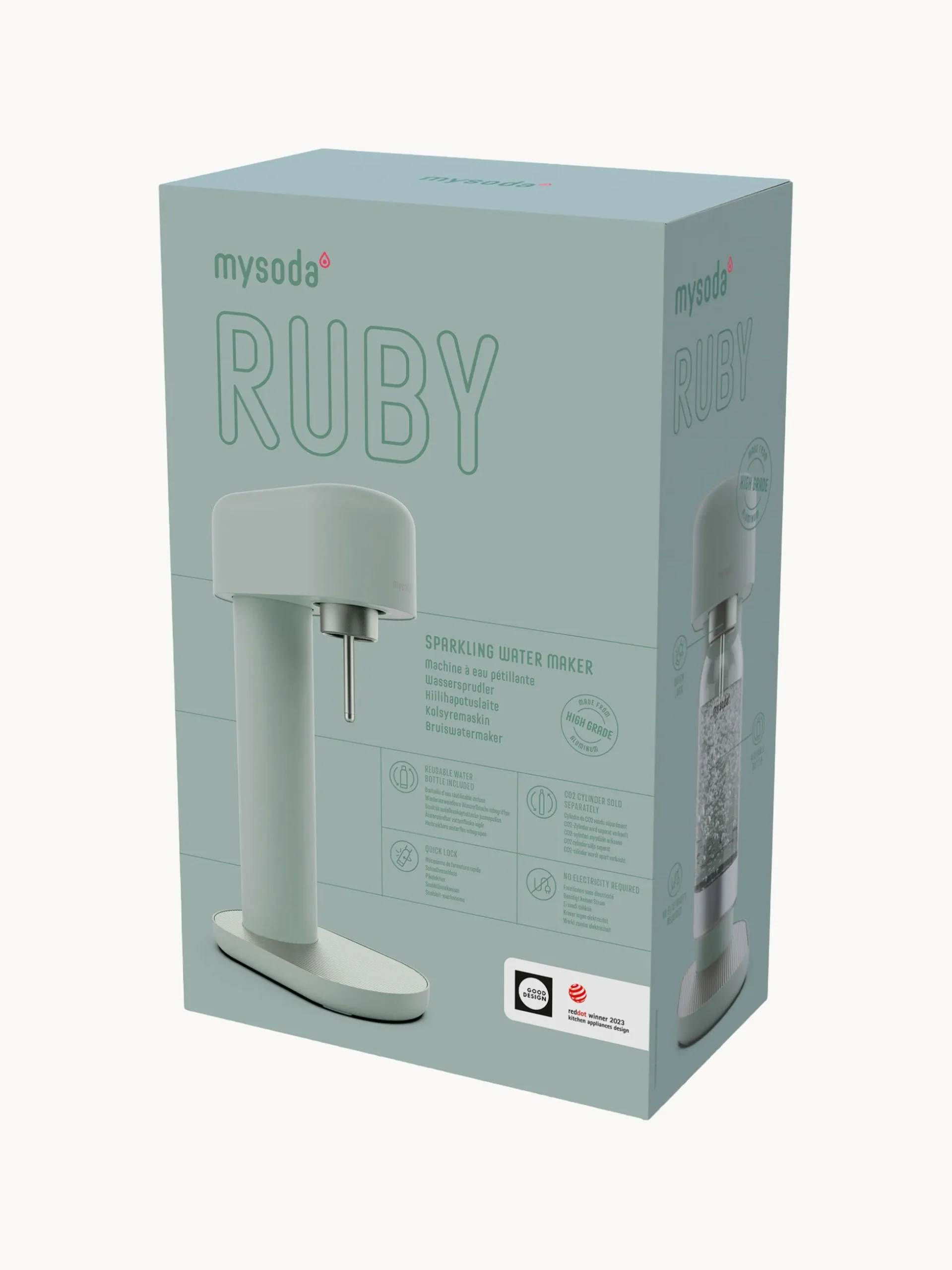 Set gasatore d'acqua con bottiglia Ruby 2