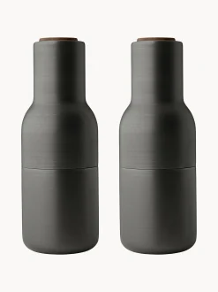 Set macina sale e pepe con coperchio in legno di noce Bottle Grinder 2 pz