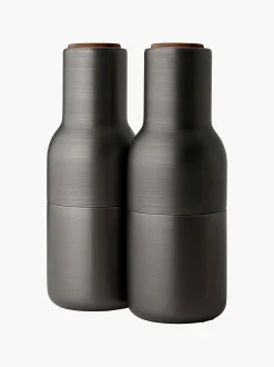 Set macina sale e pepe con coperchio in legno di noce Bottle Grinder 2 pz