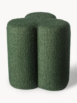 Sgabello imbottito in bouclé Clover