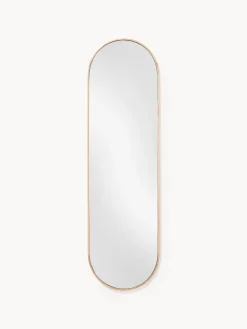 Specchio a figura intera ovale con cornice in legno di quercia Avery
