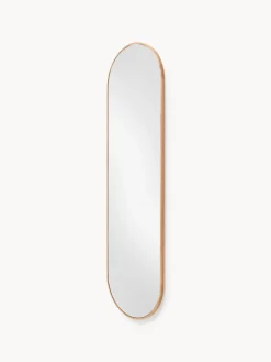Specchio a figura intera ovale con cornice in legno di quercia Avery