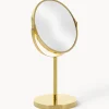 Specchio cosmetico rotondo con ingrandimento e base in metallo Classic